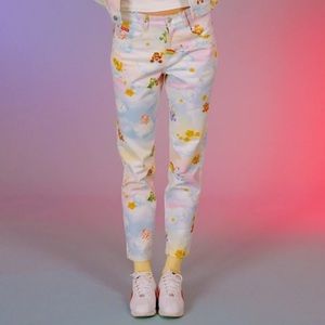 teddy fresh x care bears denim pants